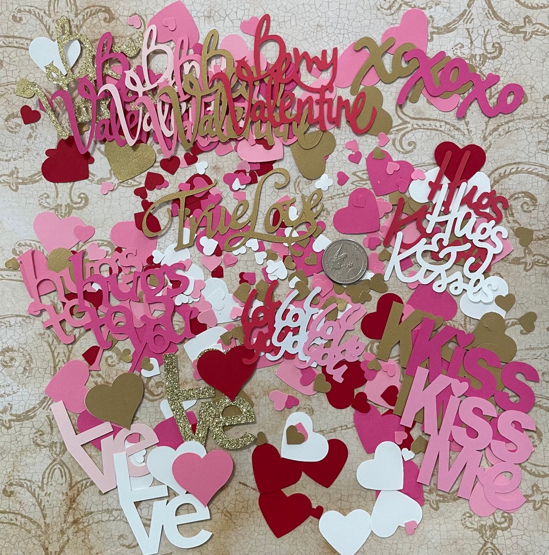 Scalloped Hearts Valentine's Day Die Cuts 20 Pcs Paper