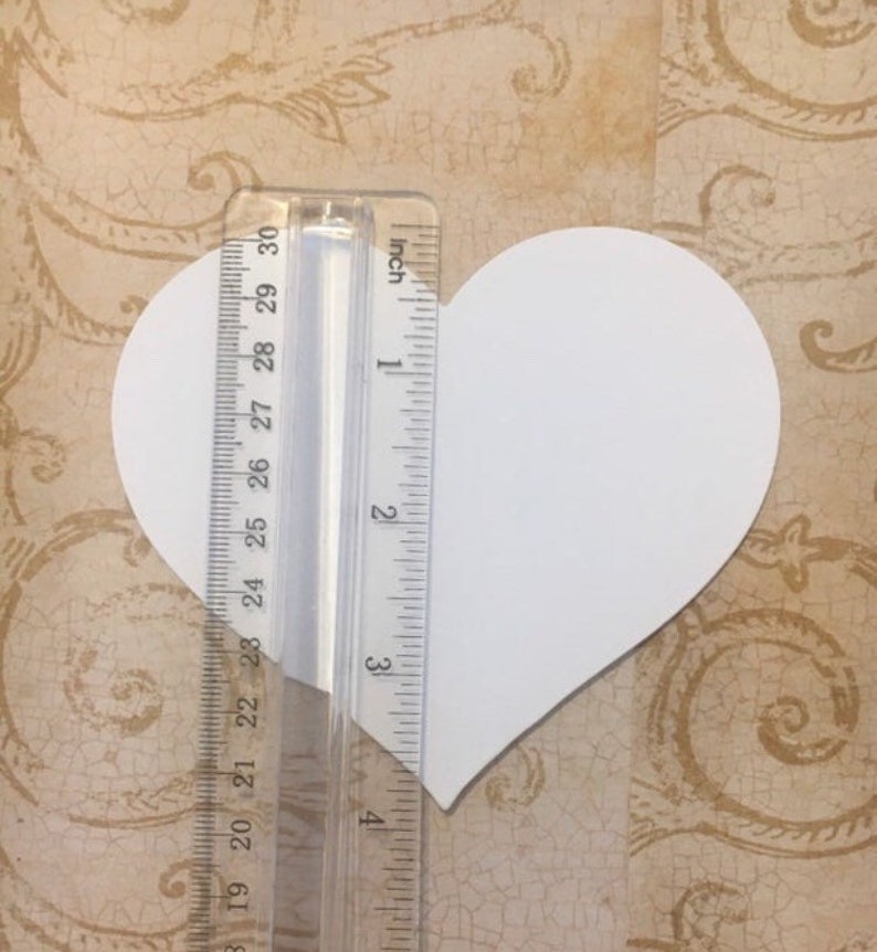 Cardstock Paper Heart Shape Die Cuts Made From WHITE Color for Etsy