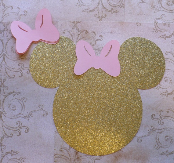 DIY Pin the Bow on Minnie Mouse Game Head Shape Light Pink | Etsy