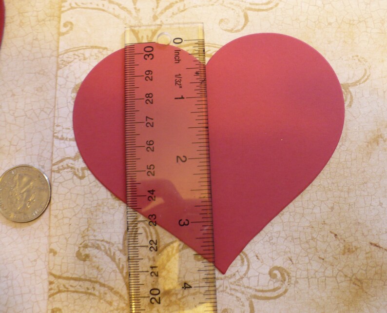 Cardstock Paper Heart Shape Die Cuts Made From Assorted Red Etsy Ireland