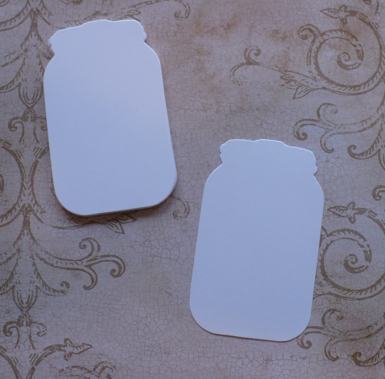 Mason Jar Die Cuts White Cardstock for DIY Bride Groom Wishes Etsy