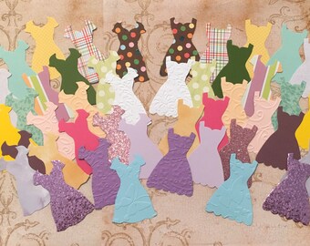 Stampin Up Dress Up Paper Piecing Shapes from Stampin Up Die Prints Cardstock for cards Crafts Card making DIY Pieces