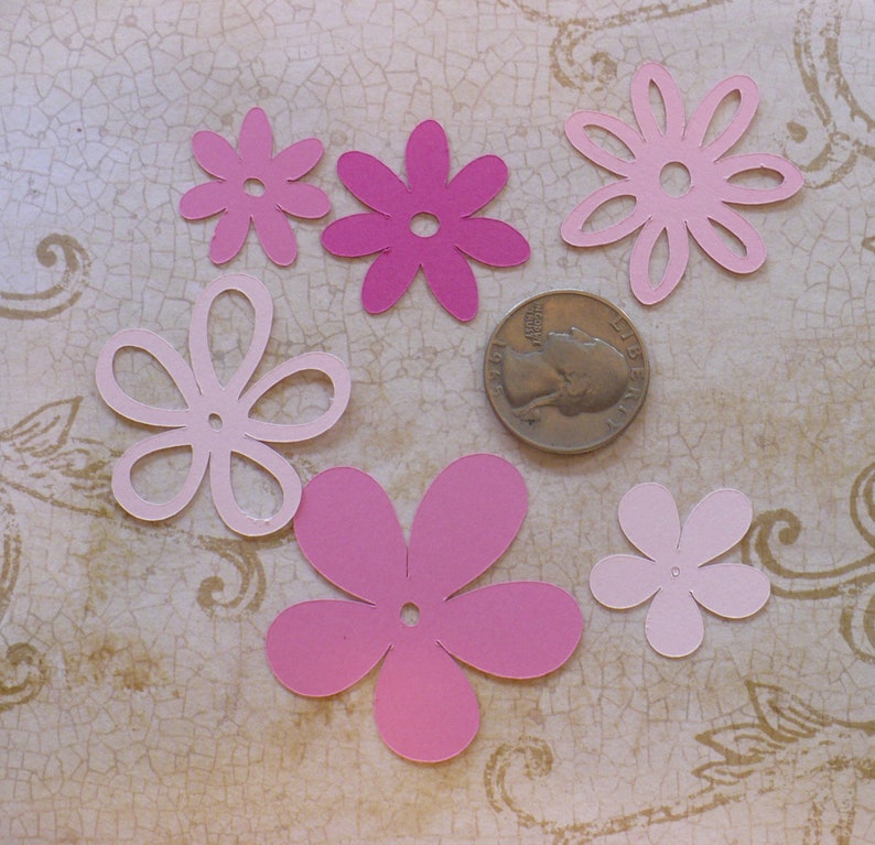 Assorted Cricut Die Cut Flowers Blooms Cardstock Paper Diy Etsy