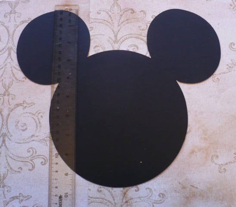 11 from ear to ear Mickey Mouse Head Shape 1 Die Cut for crafts DIY Kids Birthday Party Banners Wall Door Decorations