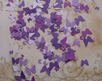 Tiny Small Butterfly Cut out Punched Shapes made from Purple assortment Cardstock paper Crafts Art Projects