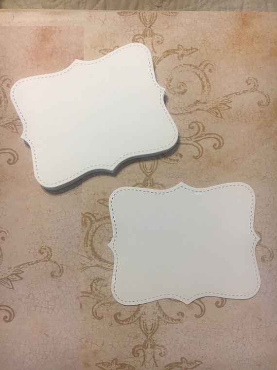 50 Stampin up Top Notes Die Cut Shape Pieces Ivory Cardstock for