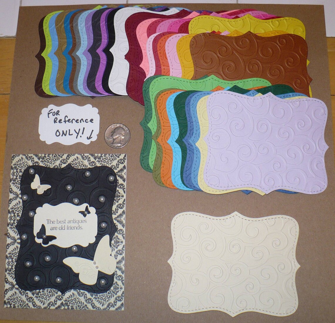 50 Embossed Note Shapes Die Cut Pieces Made From Rainbow Cardstock ...