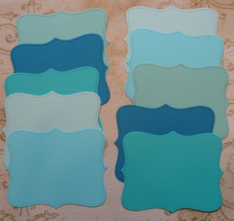 Cardstock Stampin Up Top Note Teal Blue Ombre Colors for Etsy