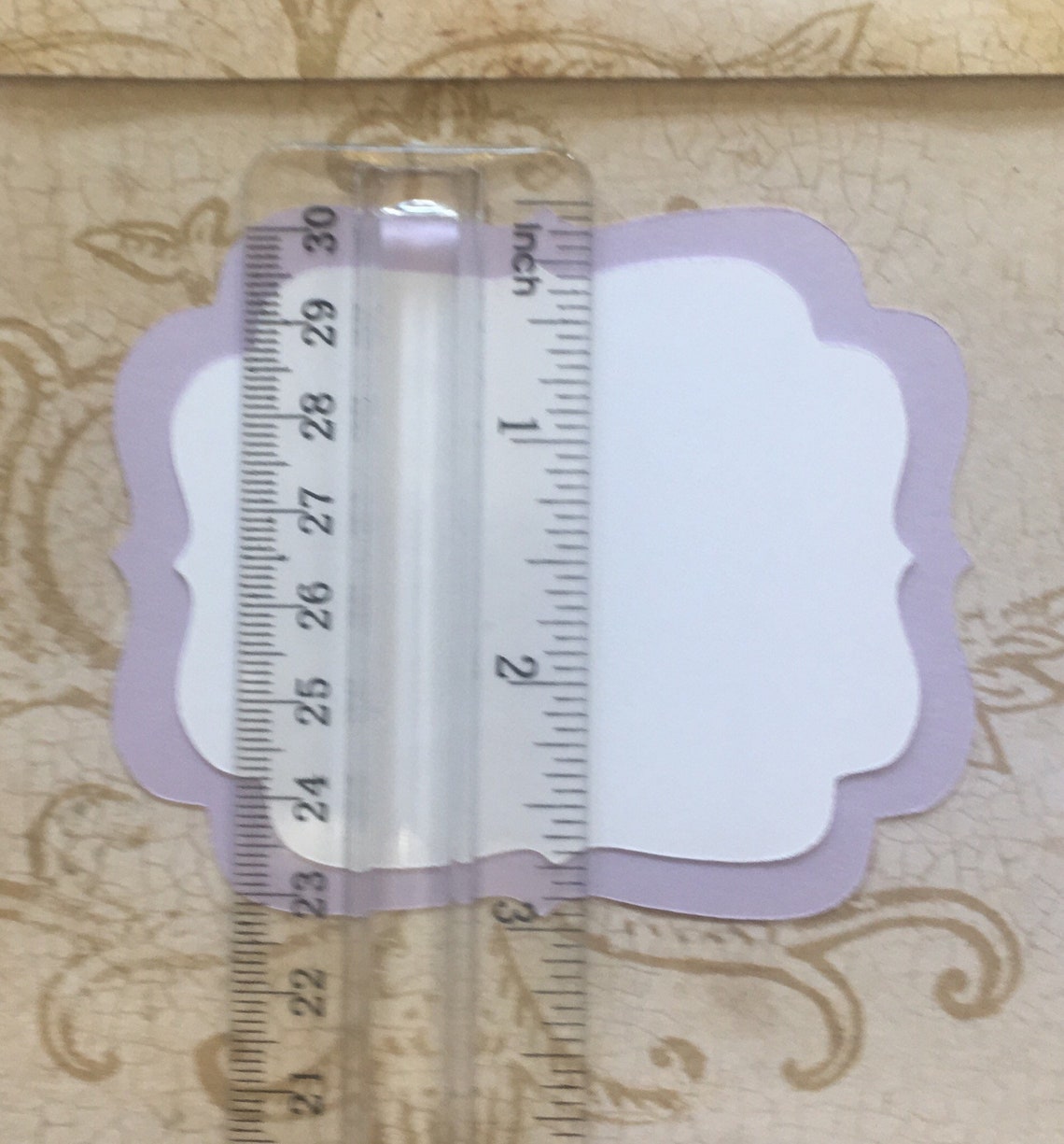 2 Size Die Cut Shapes for Layering Purple White Colors | Etsy