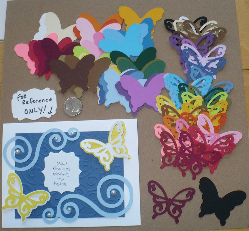 Butterfly Shapes Butterflies Cardstock Paper Die Cut Shapes Etsy