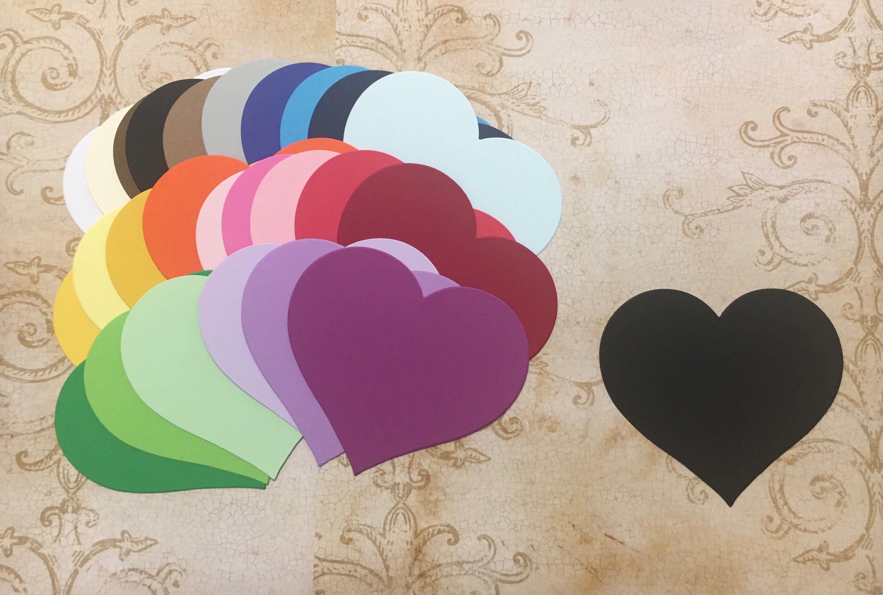 Cœurs En Bois Multicolore 18 Mm - Lot De 50, Pour Décoration Mariage, Scrapbooking, Style Shabby Chic