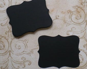 Cardstock  Note Black Colors for crafts cards shapes Write on with Chalk Weddings Place Card Well Wish Cards Labels diy Projects Die Cuts