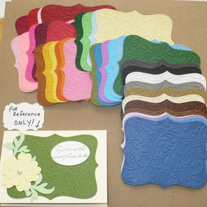 50 Embossed Note Shapes Bracket Die Cuts from Rainbow colors Cardstock Paper for Diy Crafts Card making Projects