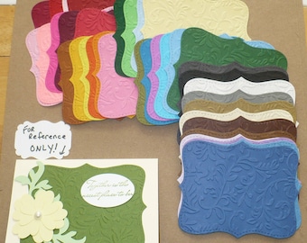 50 Embossed Top Note Shapes from Stampin Up Die Cuts from Rainbow colors Cardstock Paper for Diy Crafts Card making Projects