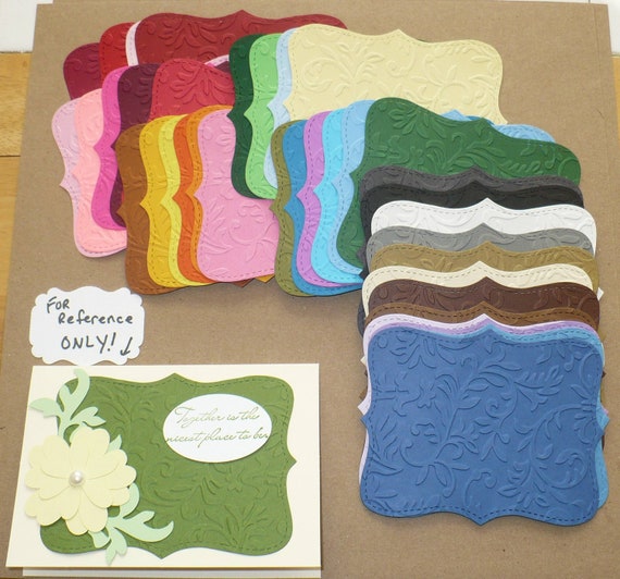 50 Embossed Top Note Shapes From Stampin up Die Cuts From Rainbow Colors  Cardstock Paper for Diy Crafts Card Making Projects 