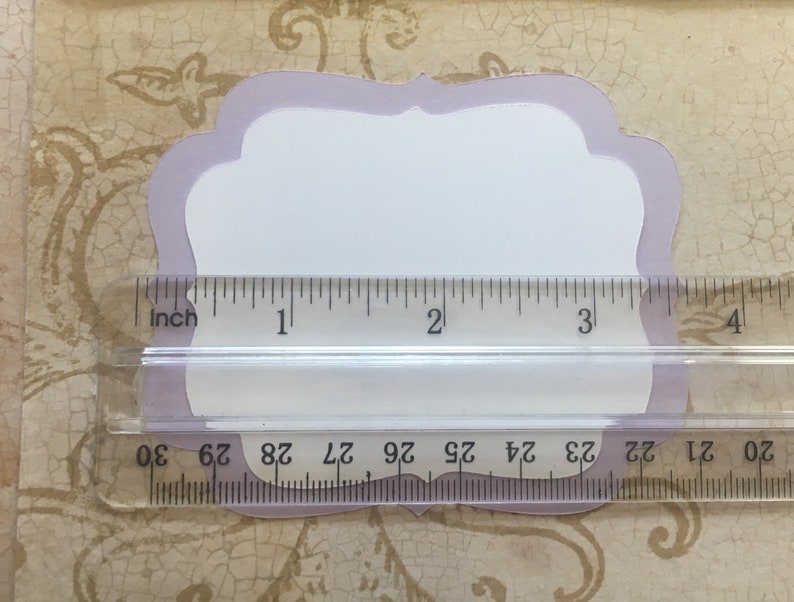 2 Size Die Cut Shapes for Layering Purple White Colors | Etsy