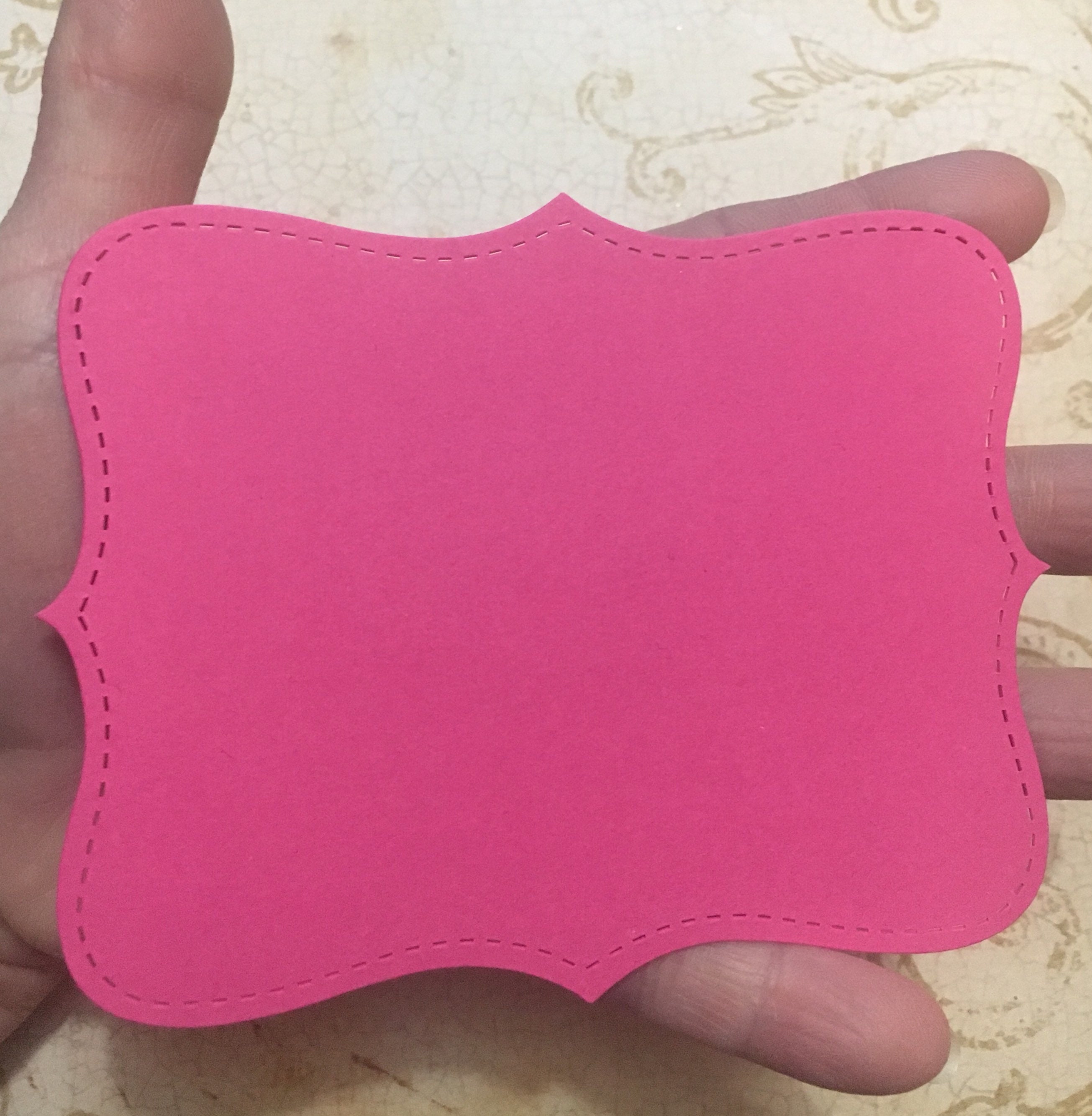 Pink Card Labels Cardstock Note Shapes Labels Pink Colors for Advice Cards Diy Wedding ...