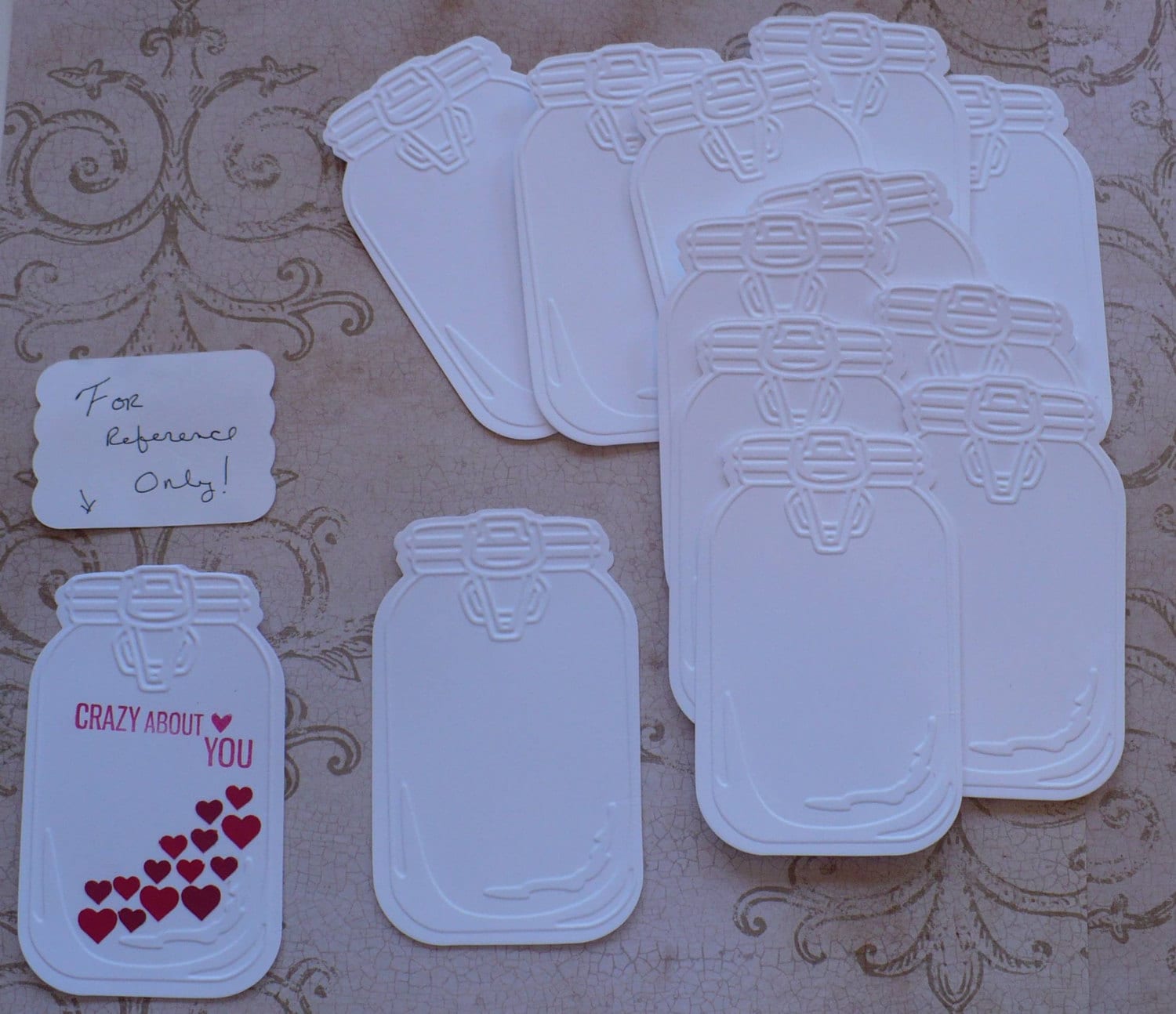 Embossed Mason Jar Die Cuts White Cardstock for DIY Banners Etsy