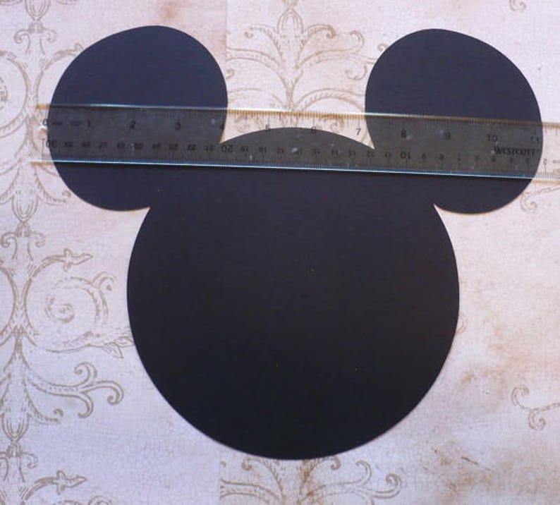 11 from ear to ear Mickey Mouse Head Shape 1 Die Cut for crafts DIY Kids Birthday Party Banners Wall Door Decorations