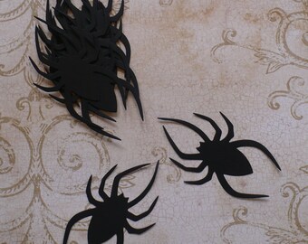 Black Spiders Die Cut Shapes for Halloween Die for Decor Crafts Scrapbooking Journaling card making from cardstock