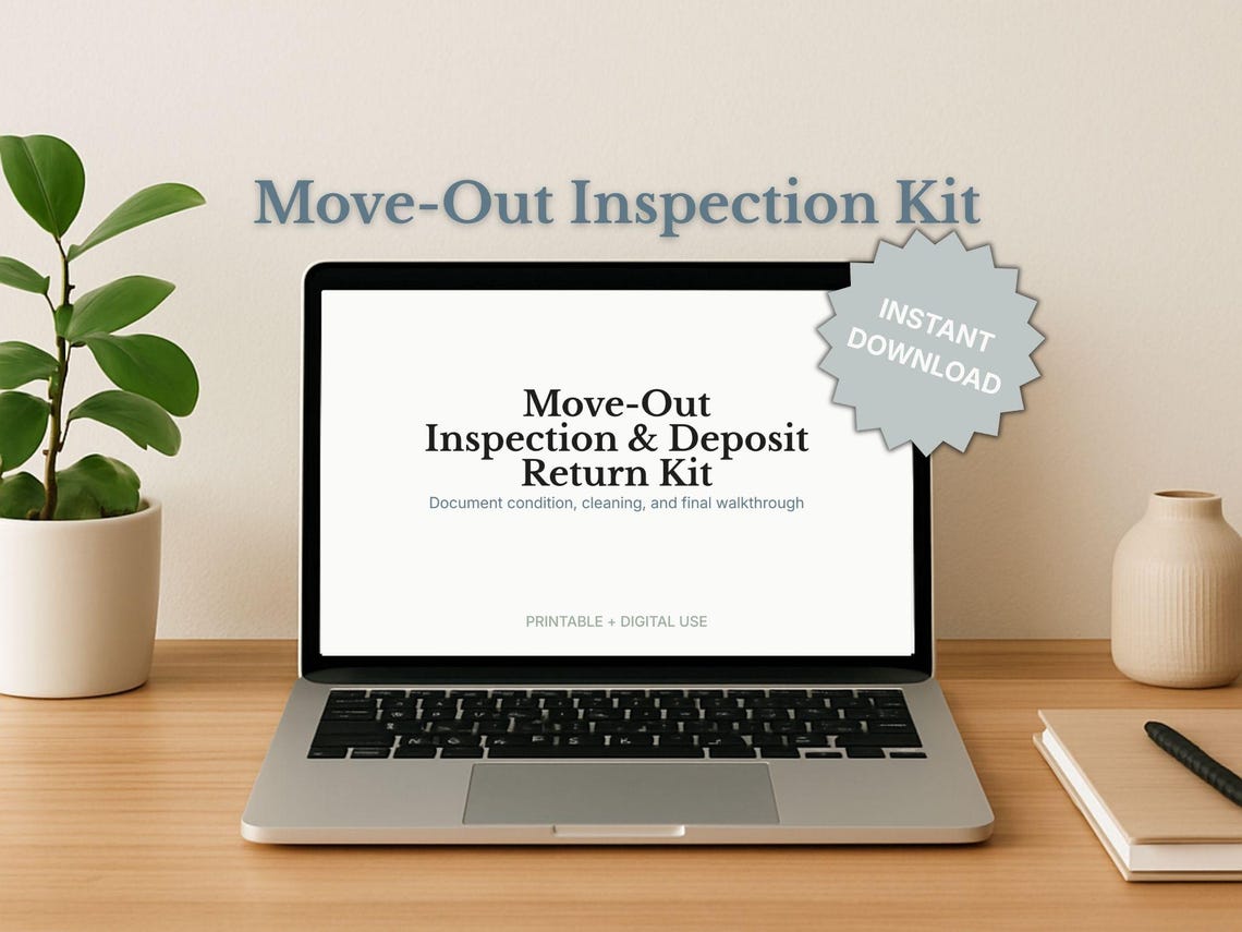 Move Out Inspection Sign Move Out Checklist & Inspection Template | Rental Move-out Planner ...