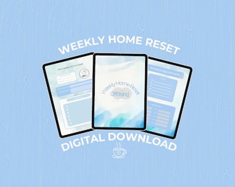 Weekly Home Reset Planner | Digital Cleaning Checklist | Sunday Reset Routine | Printable & iPad Planner
