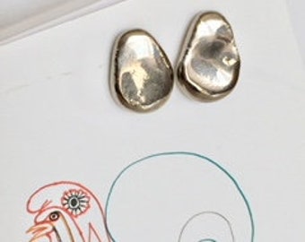 Silver earrings le coq