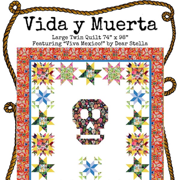 Vida y Muerta Sugar Skull Quilt Pattern Download