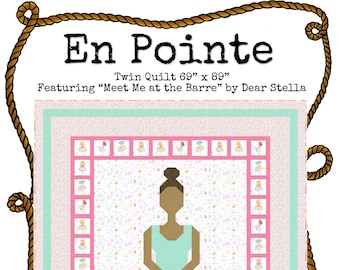 En Pointe - Descarga digital - Patrón de edredón doble