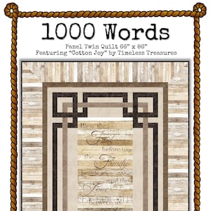 1000 Words -- Digital Download -- Twin Quilt Pattern