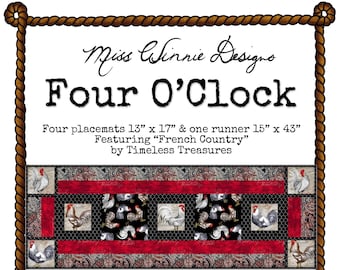 Tovaglietta e runner alle quattro in punto - Download digitale - Modello trapuntatura tovaglietta/corridore