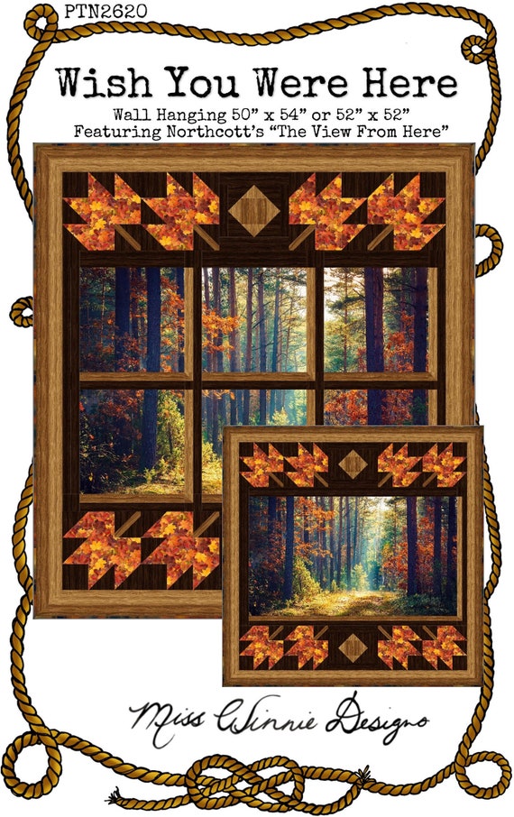 Wish You were Here quilt kit Northcott The View From Here Autumn Stroll 52x52