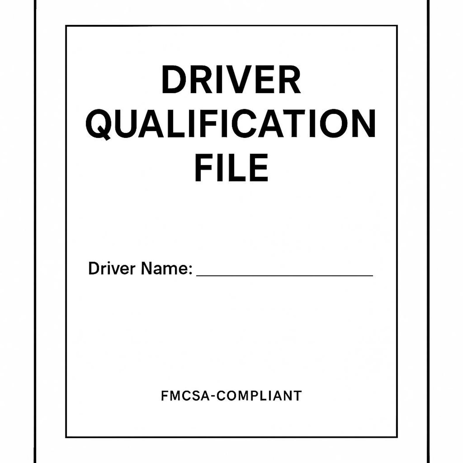 Driver Proficiency Form.pdf Driver Qualification File (DQ File) | Editable FMCSA Forms | PDF ...