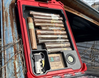 Cigar Humidor Insert With Hydrometer for Milwaukee PACKOUT Slim Case -BACKORDER- 6 day wait
