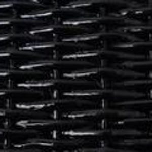 May include: Close-up of a glossy, black woven material. The texture is created by interwoven strands, forming a repeating pattern. The surface reflects light, highlighting the intricate weave and creating a sense of depth.