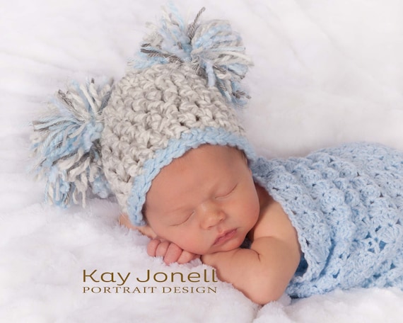 baby boy hat with pom pom