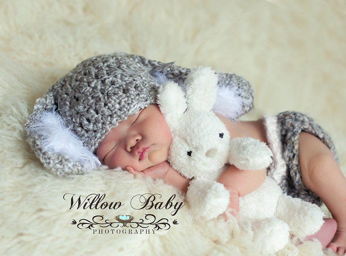 READY Baby Hat baby Easter Hat Baby Bunny Hat & Diaper Etsy