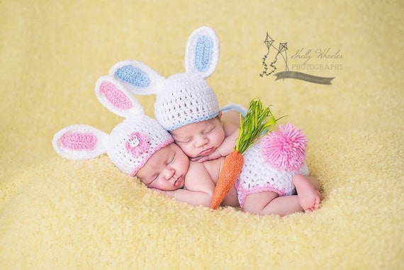 READY Baby Bunny Hat Baby Easter Hat Baby Girl Hat and Diaper