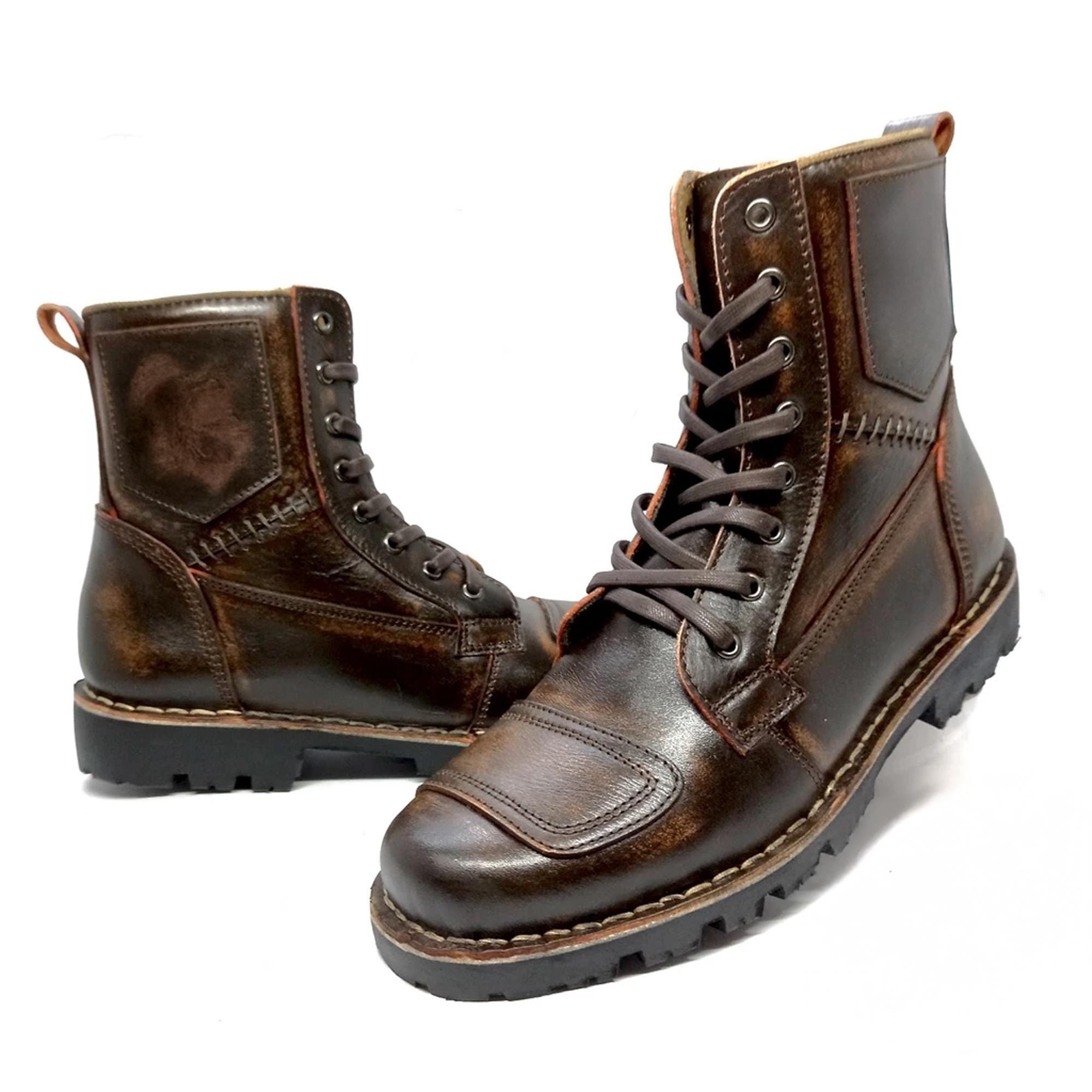 Cheville noire en cuir véritable bottes tactiques armée bottes bottines