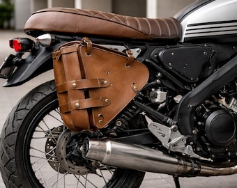 Handmade Universal Triangle Side Bag for Cafe Racer and Custom Motorcycles