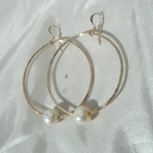 White pearl hoops