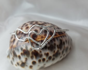 Thick 12G Sterling Silver Love  Maui Bangle