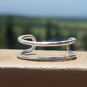Sterling silver cuff ring