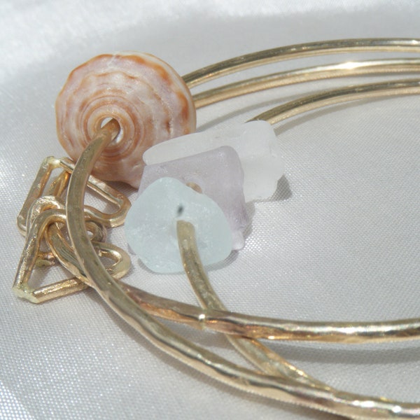 Gold Sea Glass Bangle