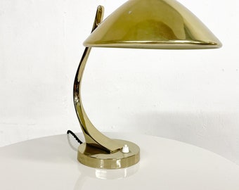 1960s Sculptural Laurel Desk Table Mid Century Modern Brass Plated Finish