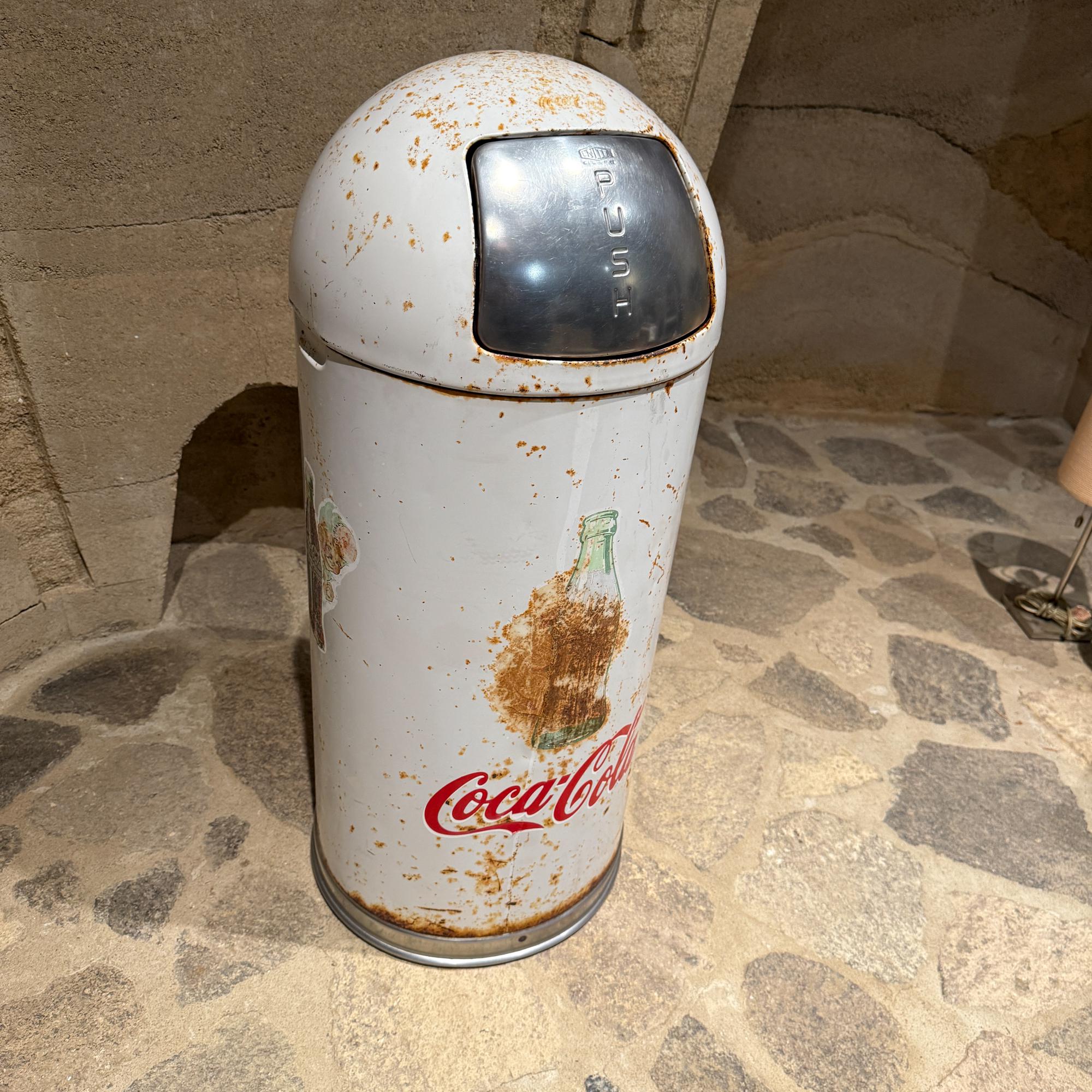Vintage Coca Cola Trash Can Mid-century - Etsy