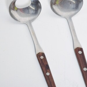 Style of Dansk Designs Denmark Rosewood & Stainless-Steel Salad Servers 1960s image 5