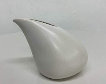 Midcentury Modern Studio Pottery Sculptural Pearl CREAMER Signed Art 1970s