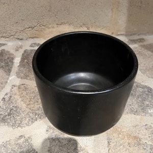 1960s Gainey Pottery Modern Matte Black Midcentury Architectural Planter Pot image 4