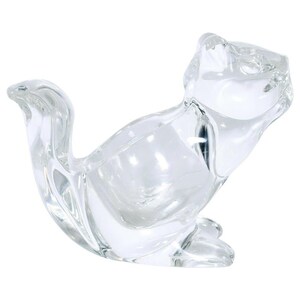 Fancy Squirrel Crystal Glass CANDY Dish Modern 1980s image 1